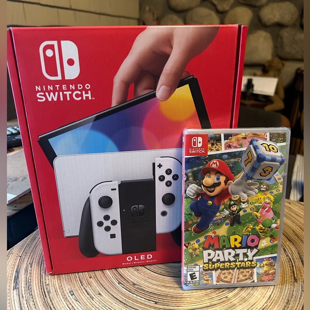 Nintendo Switch OLED and Mario Party Superstars Game NEW!!